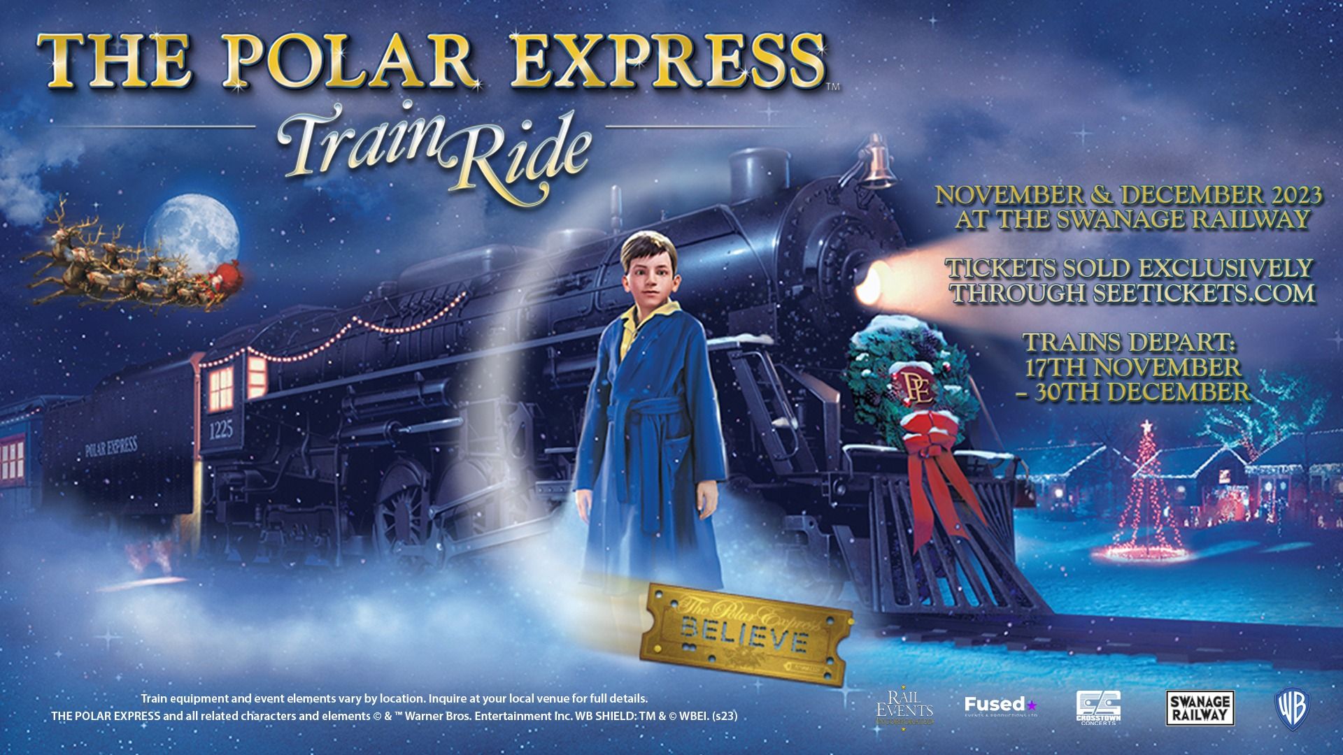 Polar Express at Swanage Railway November 17th to December 30th 2023