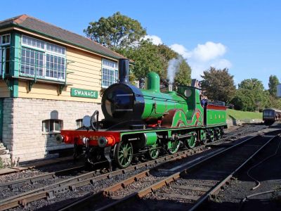 T3 563 by Swanage signal box